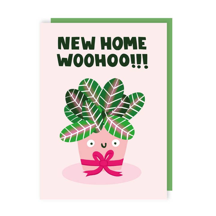 Woohoo Plant New Home Card for wholesale by Lucy Maggie Designs