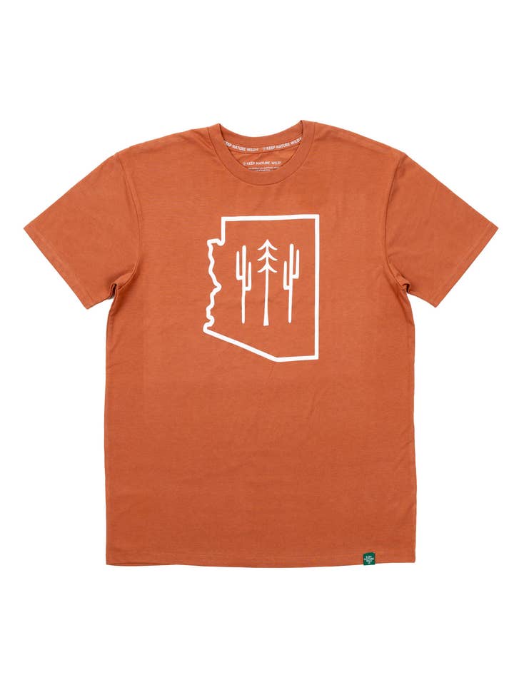 Keep Nature Wild - Wholesale Screen Printed T-Shirt - Unisex - Arizona Wilderness Unisex Tee | Redwood