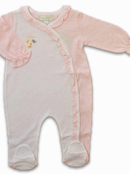 Animal Mobile Girl Pima Cotton Baby Footie for wholesale by Baby Threads