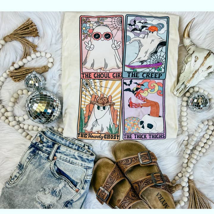 Tarot Card Halloween Graphic Tee for wholesale by ZZ Threadz