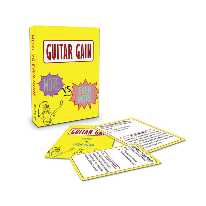 Guitar Gain: More vs Even More – Trivia Card Game for wholesale by A Hobbyist's Presents