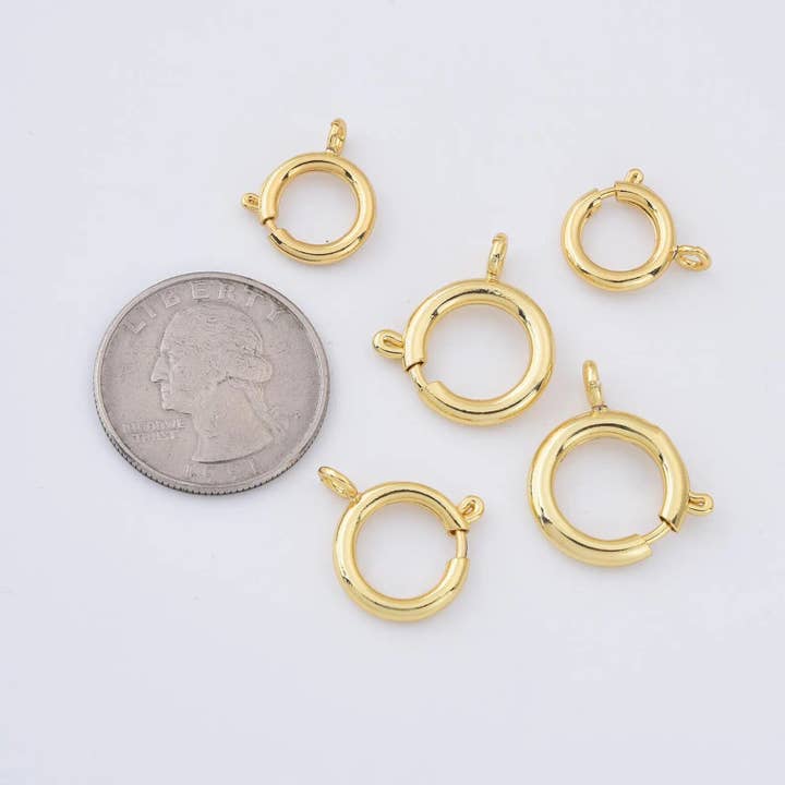 Beads Creation - Wholesale Clasp - Gold Filled Spring Ring Jewelry Clasp Hooks DIY Connection 3