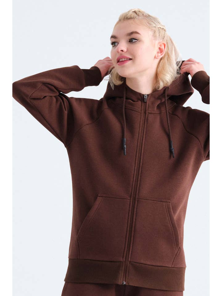 Rockupy - Wholesale Hoodie - Unisex - Chocolate Chris Unisex Zip Up Hoodie1