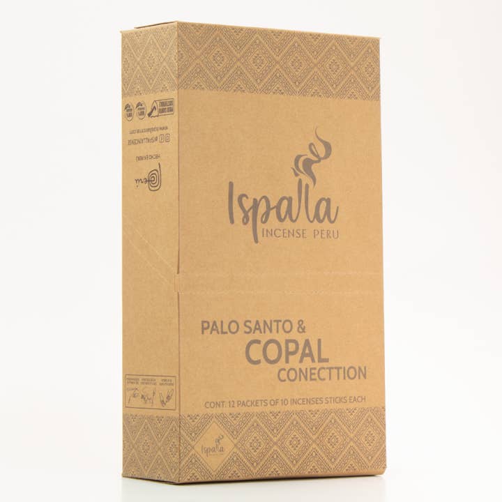 Ispalla - Incenso de Palo Santo & Copal 10 Varetas (12/Caixa) por atacado de GREENROOTS USA LLC