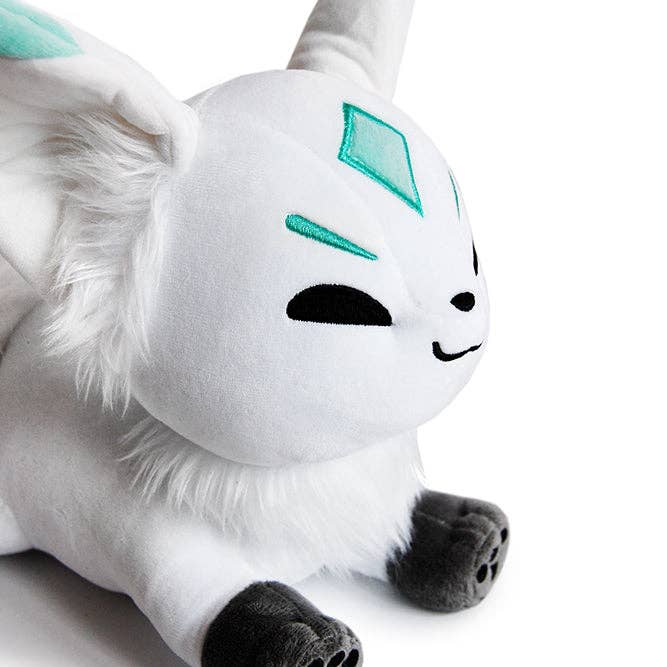 Floral Frolic - Wholesale Stuffed/Plush Toy - Kids & Baby - Green Monstera Leaf Queenie Fox Plush
