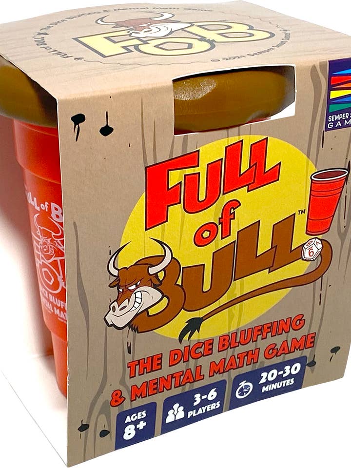 Full of Bull!™ - The Dice Bluffing & Mental Math Game for wholesale by Semper Smart Games LLC