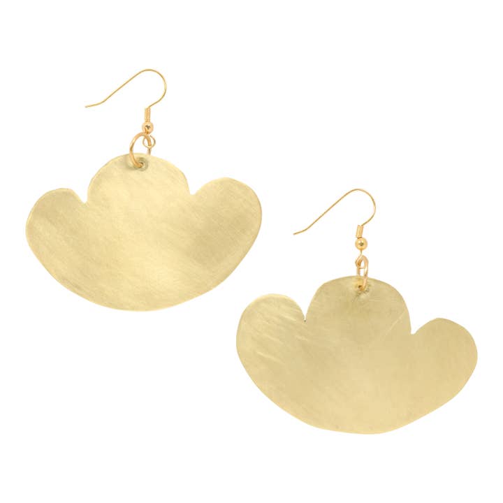 Orecchini nuvola in ottone spazzolato per la vendita all'ingrosso da parte di Exclusive SB Jewelry