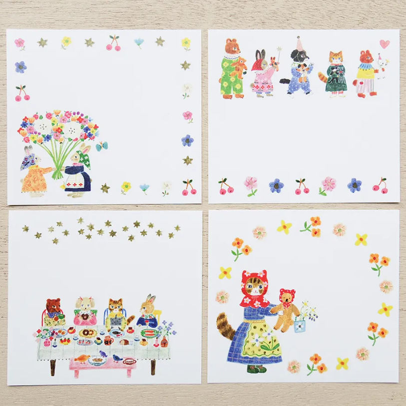 「FUNJI」In Japan - Wholesale Notepad - Aiko Fukawa Memo Pad | Little Fluffy Friends Block Notes 1