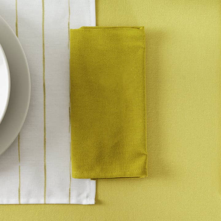 Pack of 2 plain napkins 100% Linen Light Green for wholesale by SG HOGAR