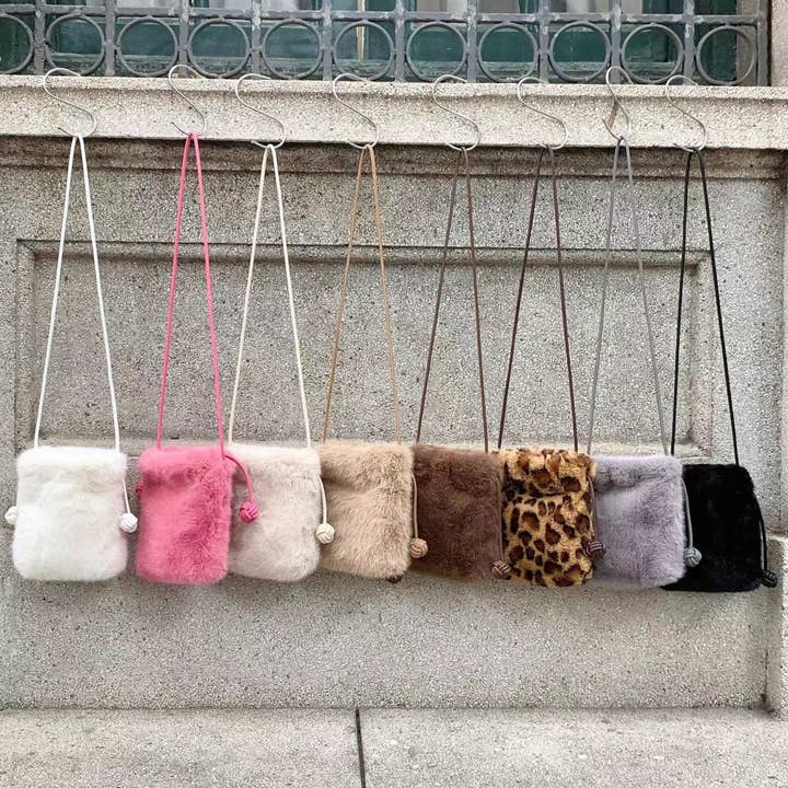 P25071 Faux Fur Crossbody Bag for wholesale by Pretty Persuasions
