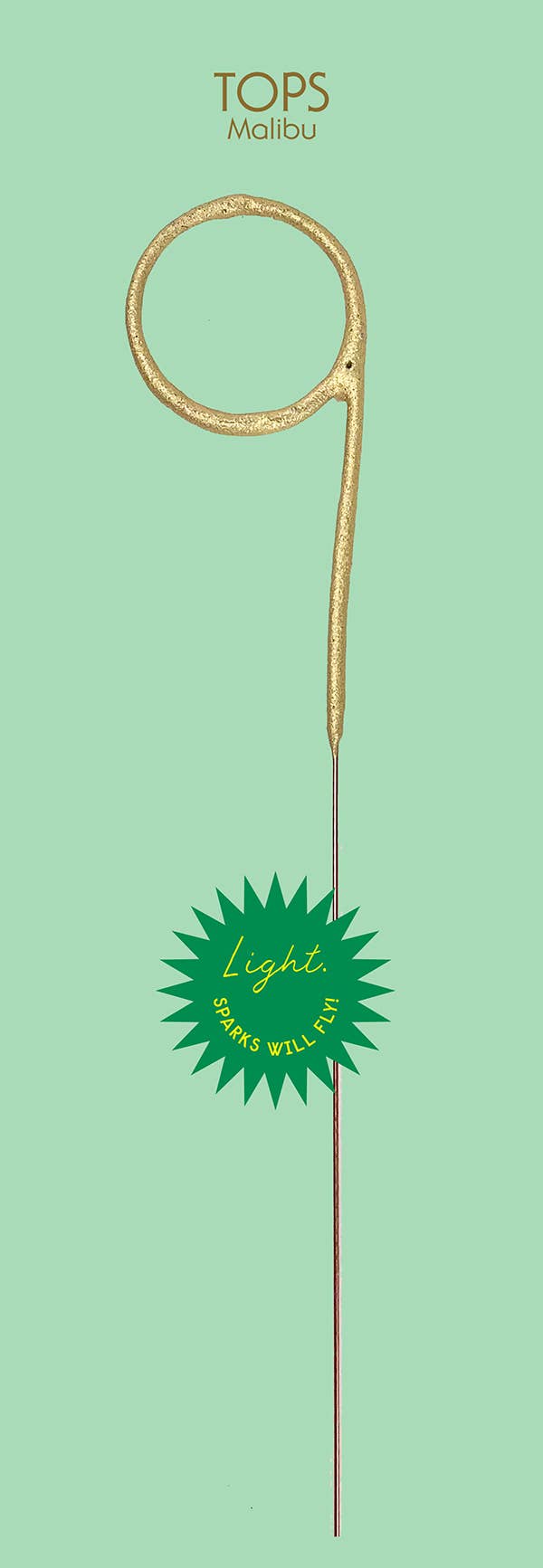 TOPS Malibu - Wholesale Sterretje - Grande 12" Gold Number Sparkler Wand-kaart - Eenpersoons9