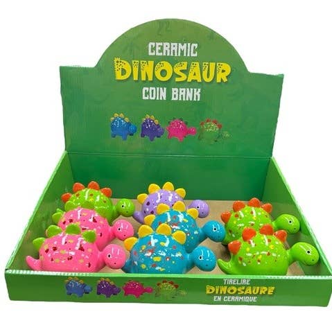 Ceramic Coin Bank - Dinosaur for wholesale by Handee Products