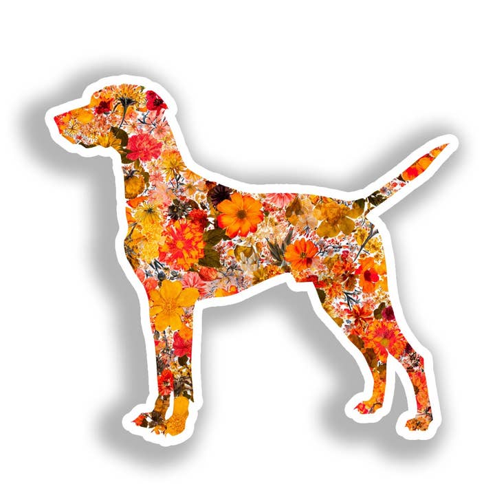 Mellemstor Race Hund Klistermærke # A019360 for engroshandel hos Yoonek Graphics