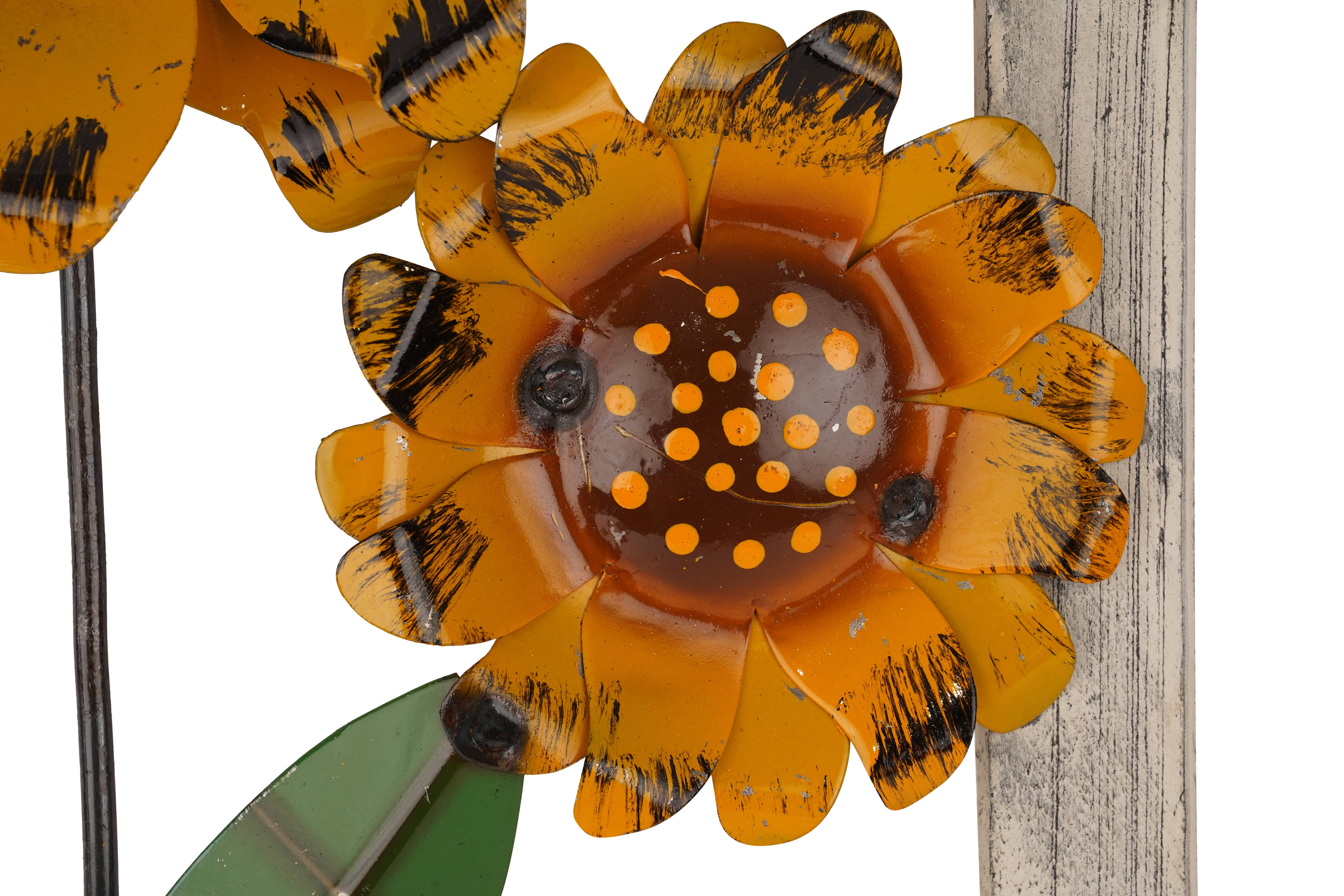 My Amigos Imports - Wholesale Wall Accent - Sunflower Framed Farmhouse Window-Wall Decor-15x27 inch-SALE1