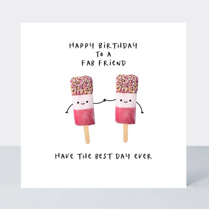 Better Together Happy Birthday to a Fab Friend Card for wholesale by Petimo