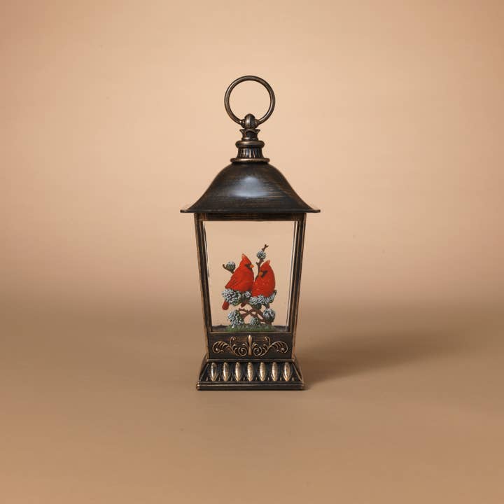 The Gerson Companies - Wholesale Christmas Decoration - Gerson Christmas 11"H B/O Lighted Cardinal Design Spinning W1