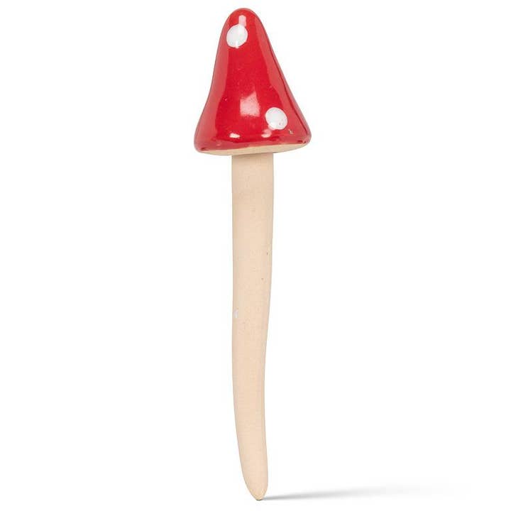Abbott - Wholesale Outdoor Ornament/Decor - Mini Red Cap Mushroom Stake-3 Assorted-5"H