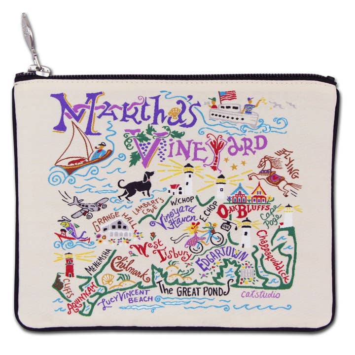 Martha's Vineyard Zip Pouch for wholesale by catstudio