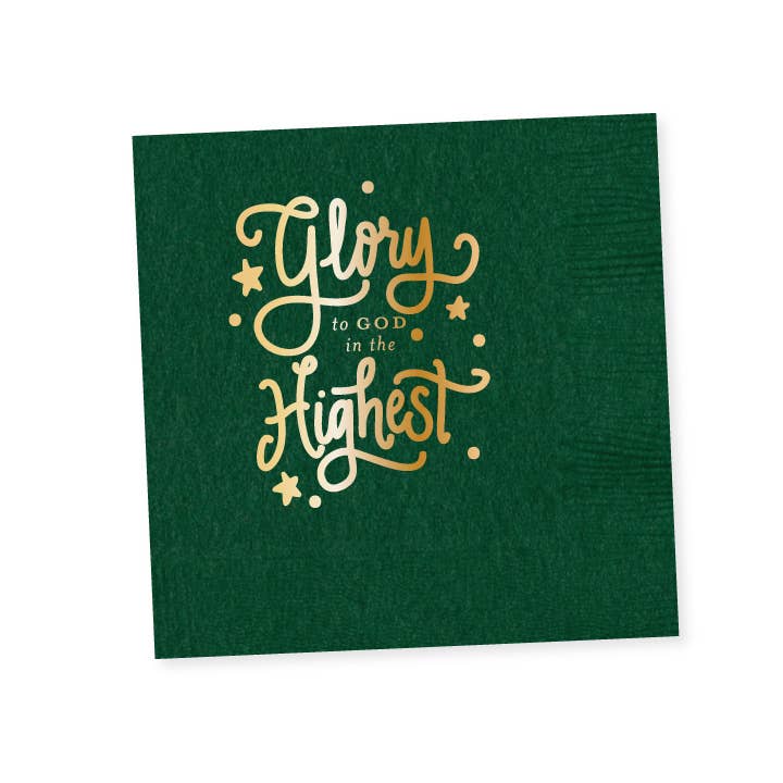 Natalie Chang - Wholesale Disposable Napkin - Glory to God | Christmas Cups & Napkins (ALL)1