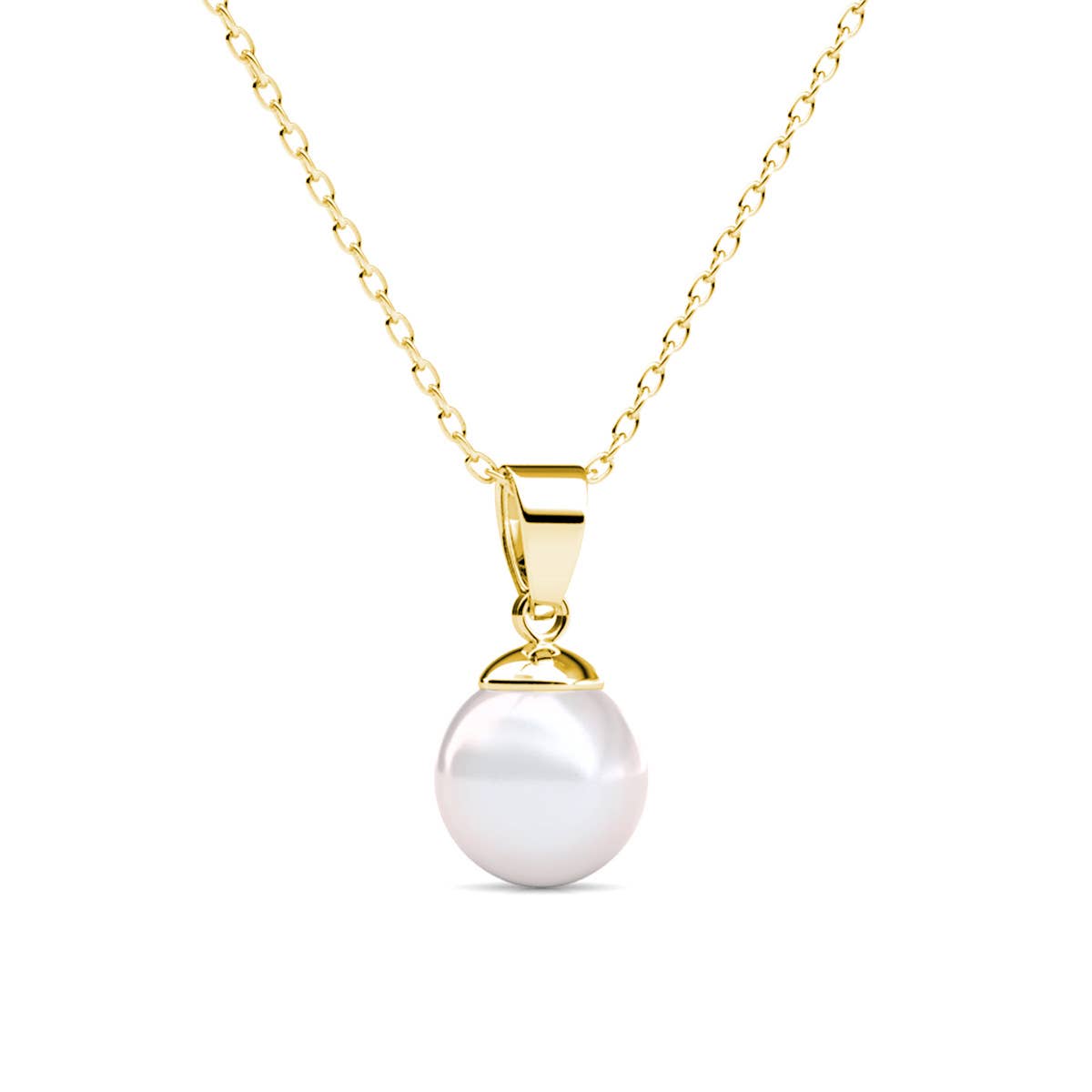 CARALI / MYC Paris - Wholesale Pendant/Charm Necklace - Full Moon Pearl Pendants - Gold and Crystal3