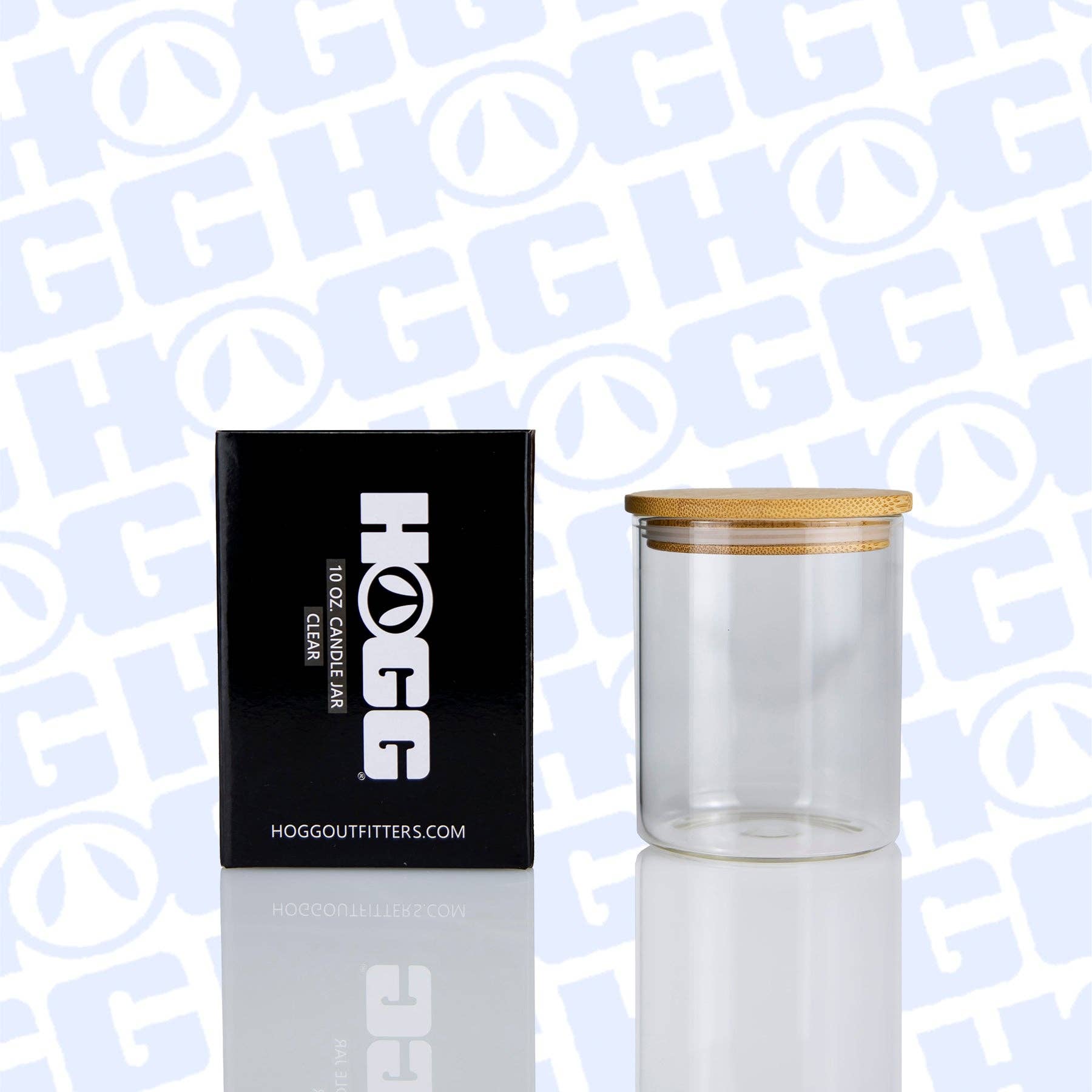 Hogg Outfitters - Wholesale Jar/Filled Candle - 10oz SUBLIMATION CANDLE JAR - CLEAR1