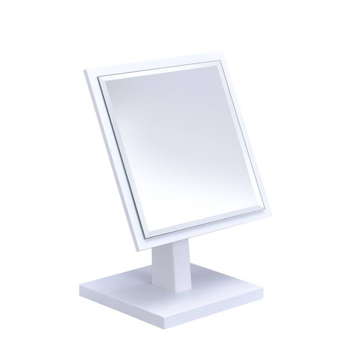 HomeRoots - Venta al por mayor Espejo de tocador - Bonito espejo de tocador de maquillaje cuadrado blanco