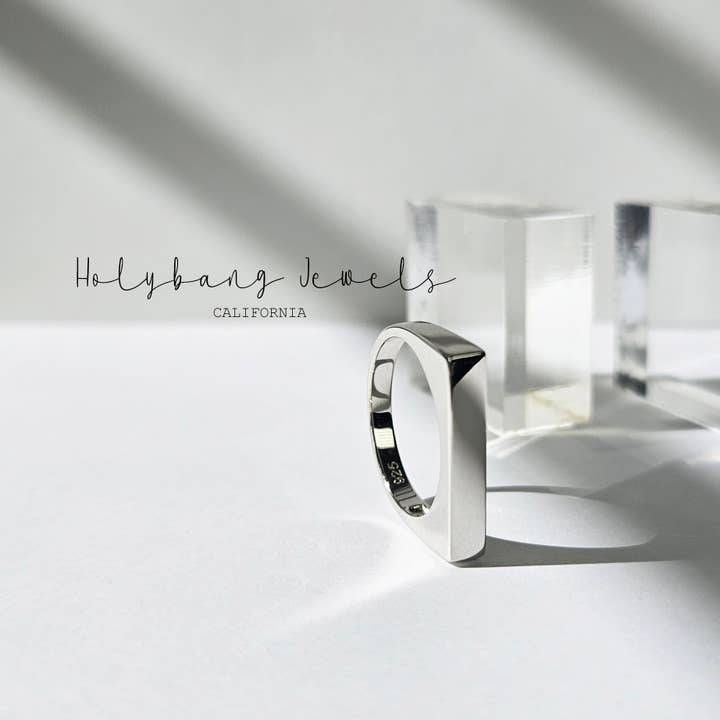 HolyBang Jewels - Wholesale Signet Ring - BAR SIGNET RING - R-F52222