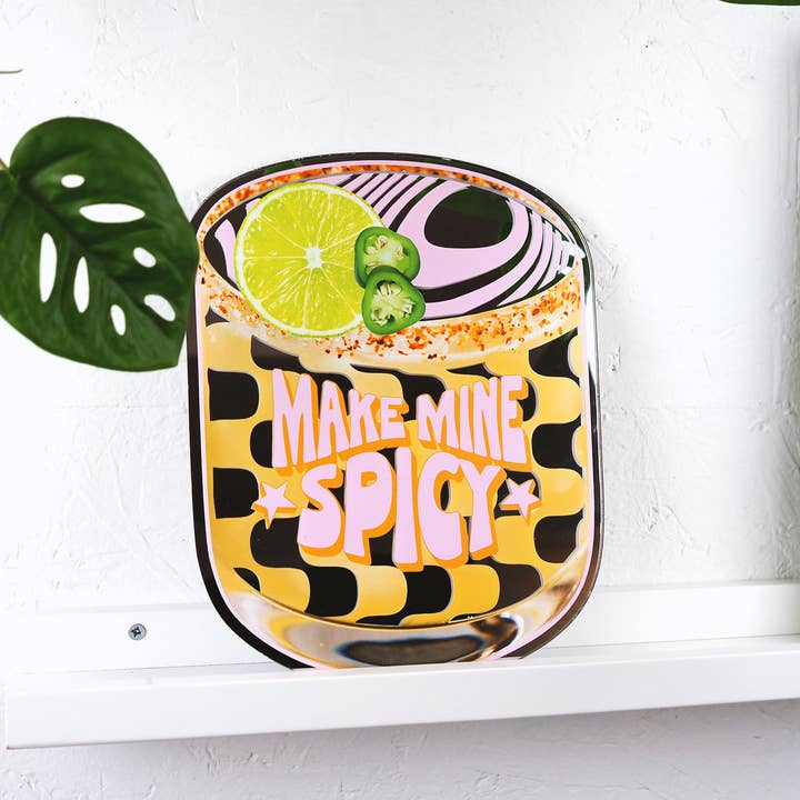 Printed Weird - Wholesale Wall Mirror - Make Mine Spicy Margarita Cocktail Mirror