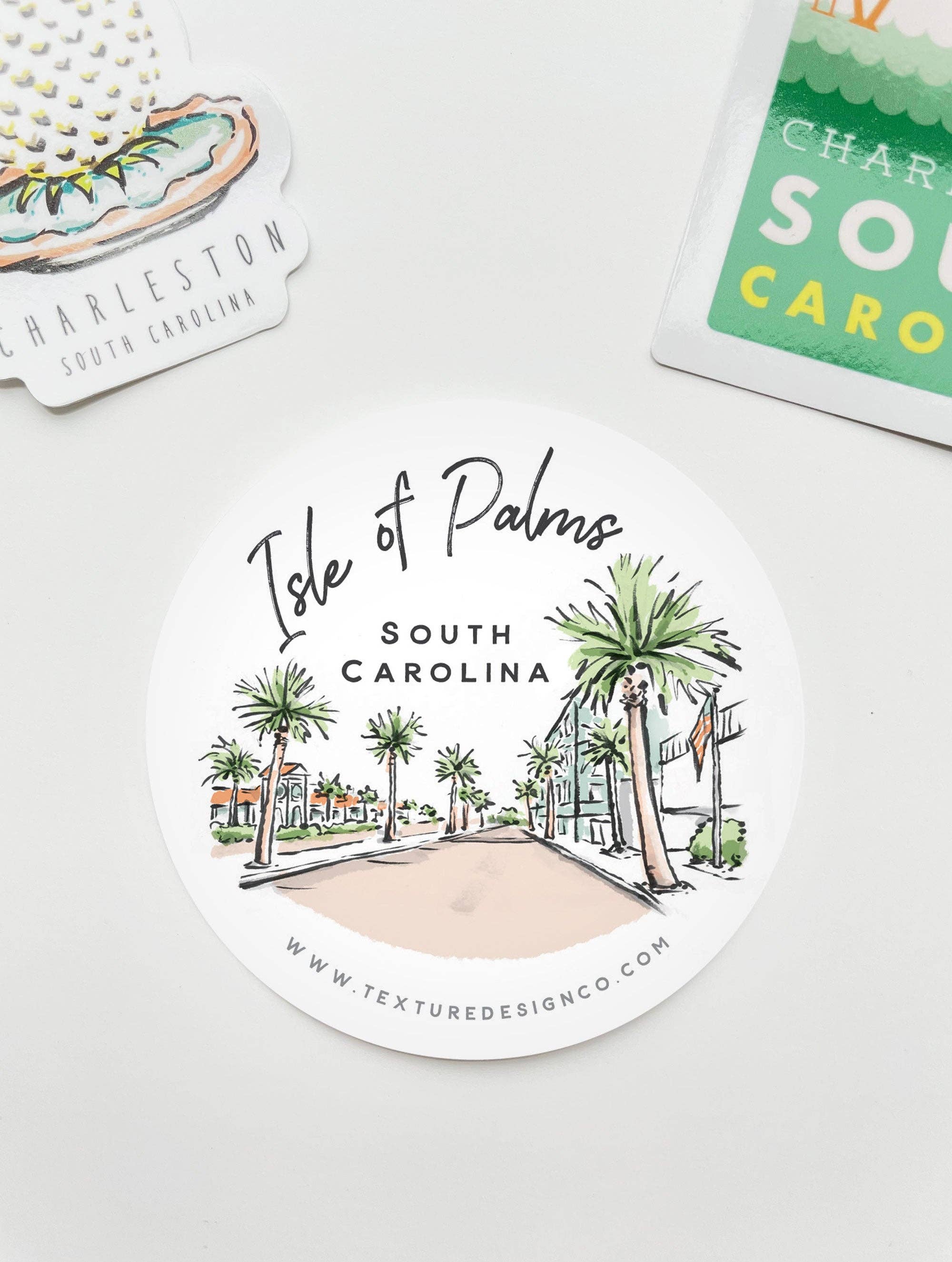 Texture Design Co - Wholesale Sticker - Sherbet Painted Streets - The Isle of Palms Sticker1