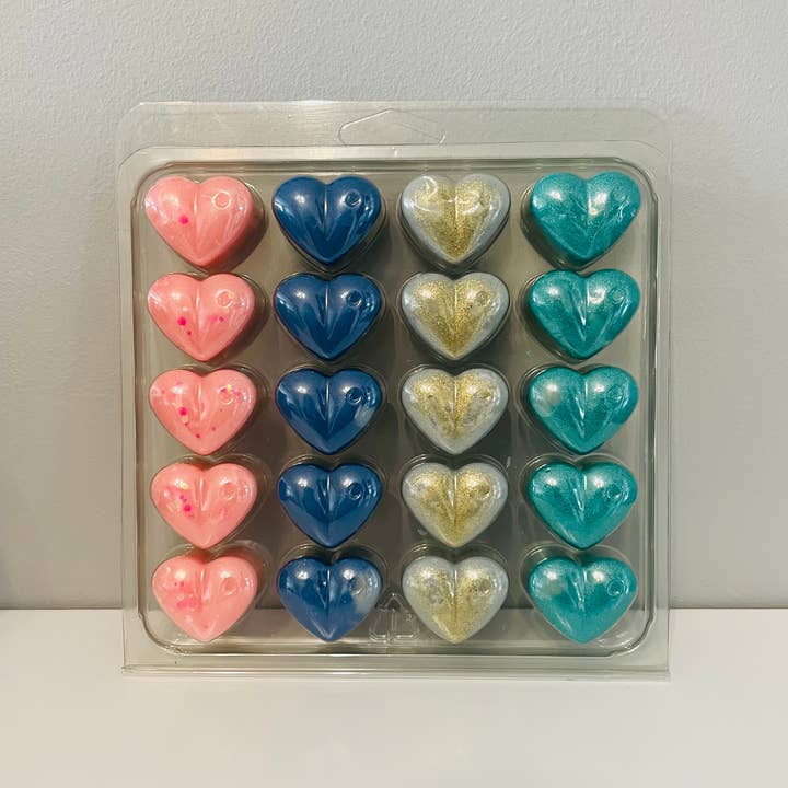craftastik - Vente Fondants - Clamshell de cire de cœur à 20 cavités