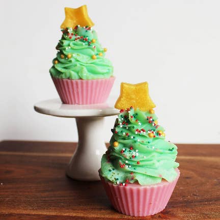 Kerstboom Cupcake zeep voor wholesale door New York’s Bathhouse