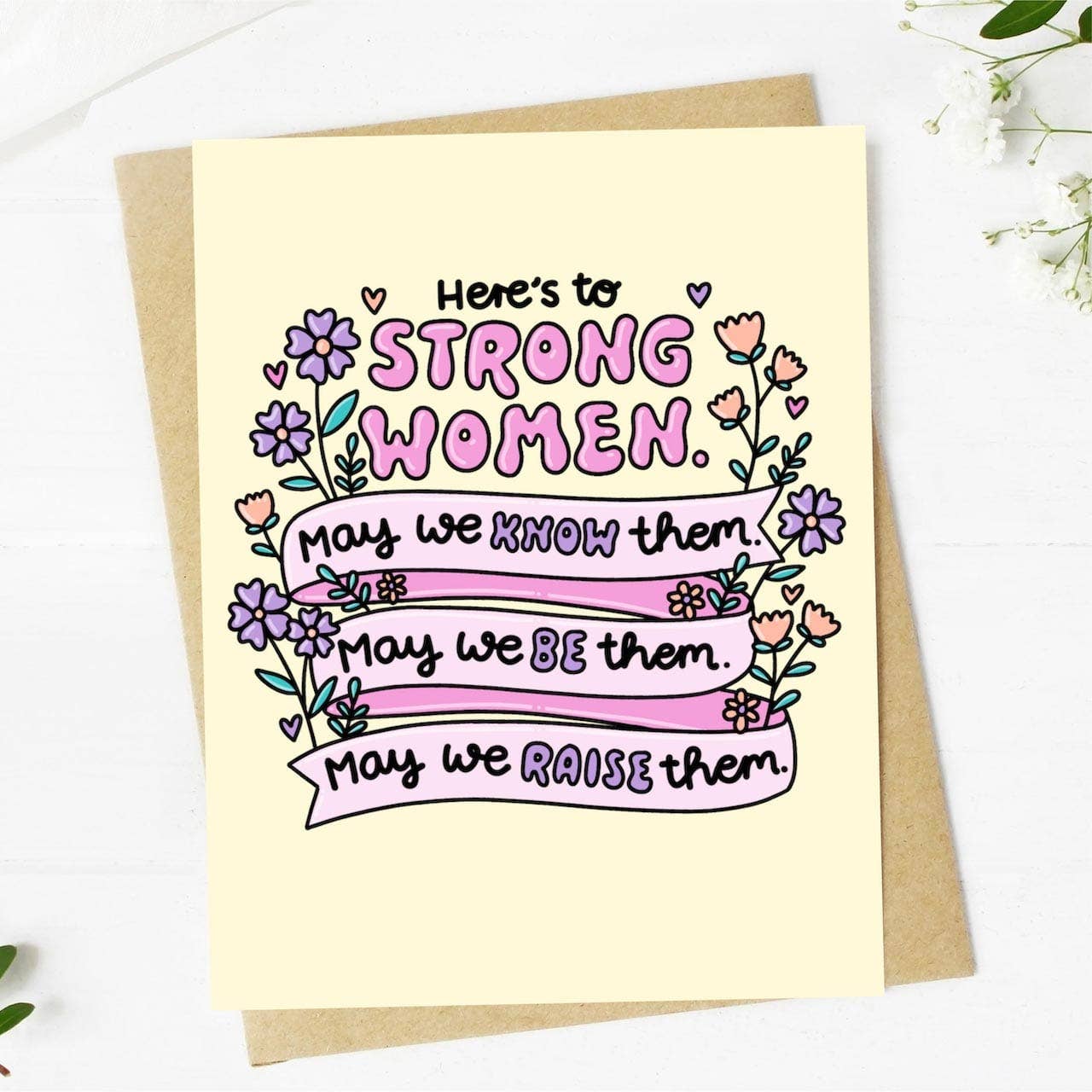 Big Moods - Wholesale Everyday Greeting Card - "Here's to Strong Women" Greeting Card3