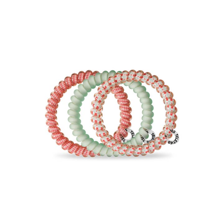 TELETIES - Wholesale Hair Tie - Spiral Hair Coil | Small | Calming Coral