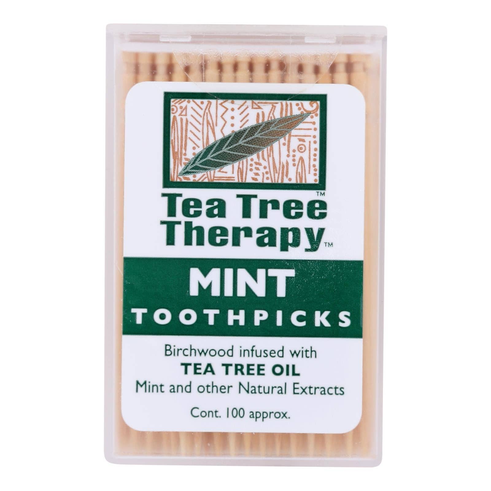 Ware Spark - Wholesale Toothpick - Tea Tree Therapy Toothpicks - 100 Toothpicks - Case Of 120