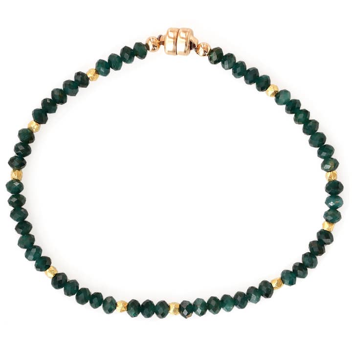 B-3389 BRACELET EN GRANDIDIERITE TEAL pour la vente par Alicia Van Fleteren Jewelry Design
