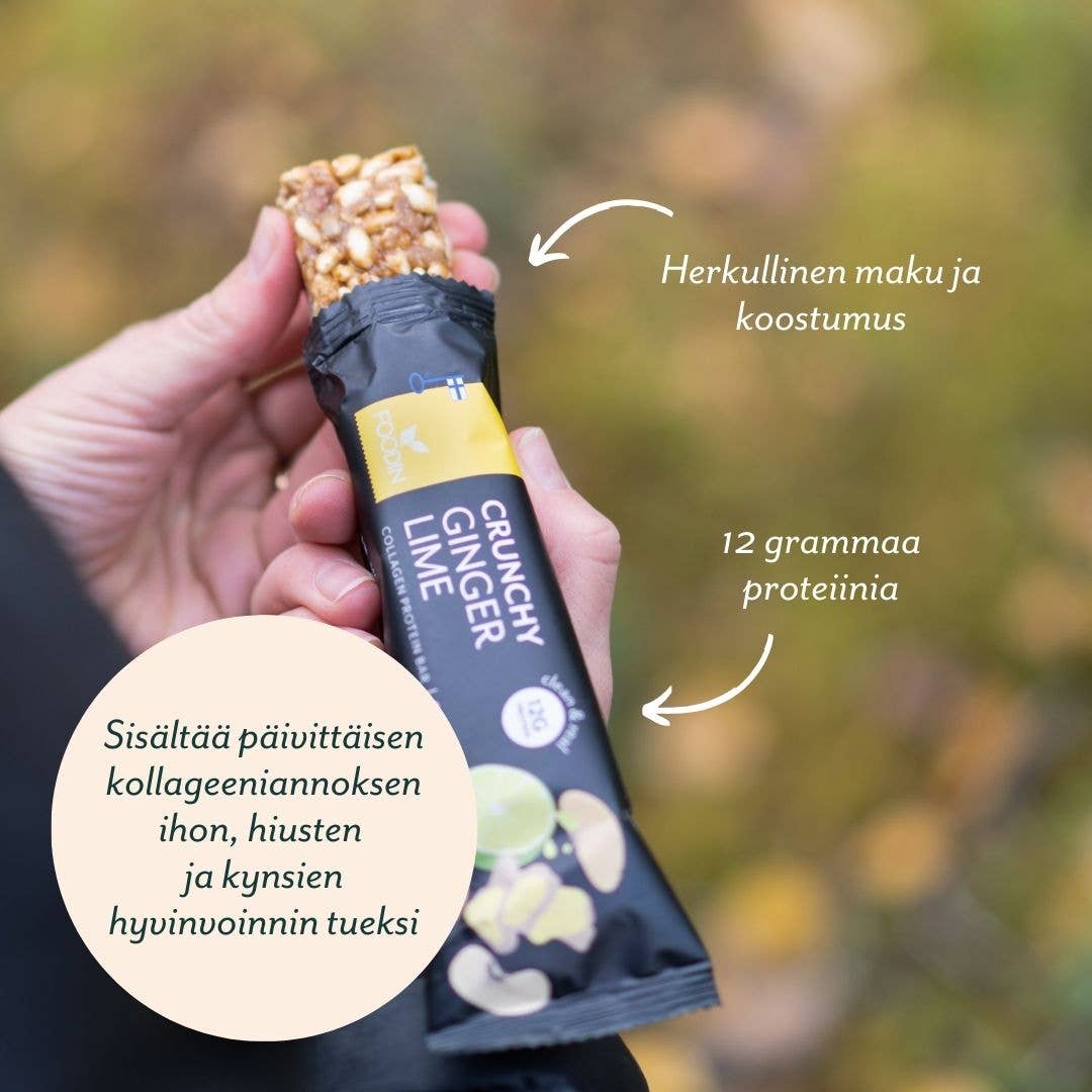 Foodin - Wholesale Snack Bar - Crunchy Collagen Protein Bar Ginger Lime, 50g1