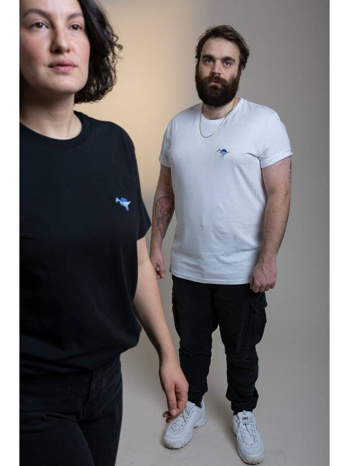 KREUZUEBER - Wholesale Screen Printed T-Shirt - Unisex - SCHNUTY unisex dinosaur t-shirt white