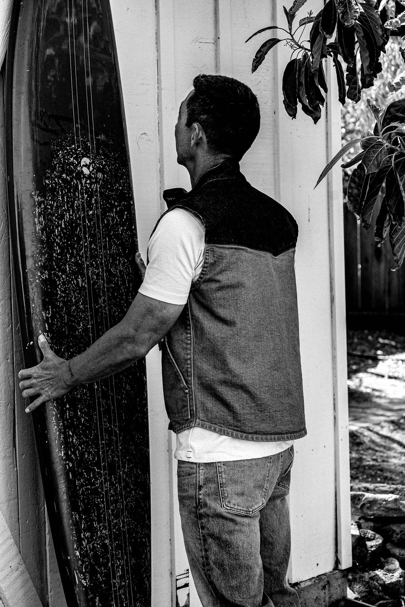 James Vest | Black 14oz Broken Twill Denim for wholesale on Faire11