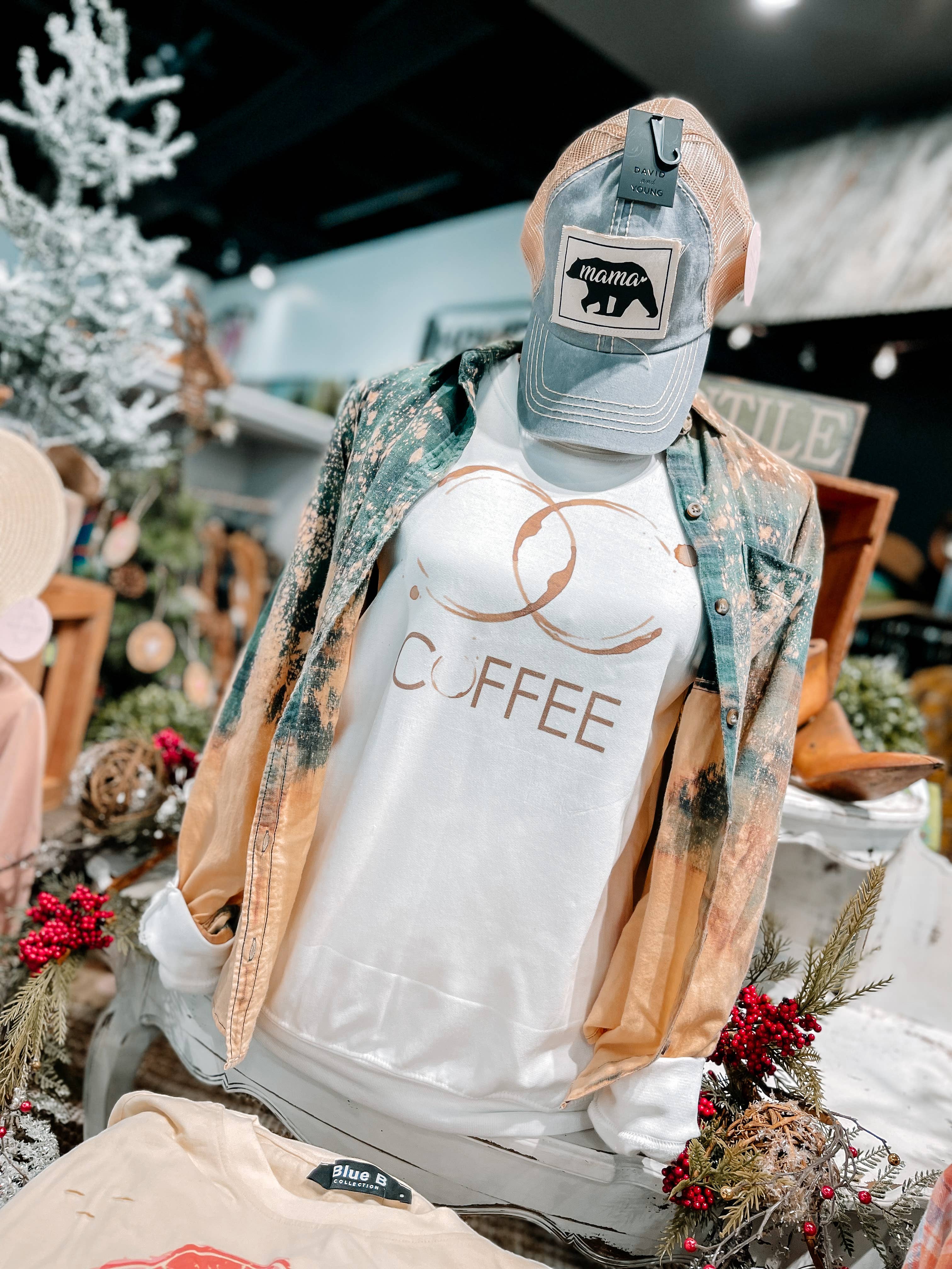 Wild Indigo - Vente Sweat-shirt à imprimés – femme - Chandail à col rond Coffee Stain2