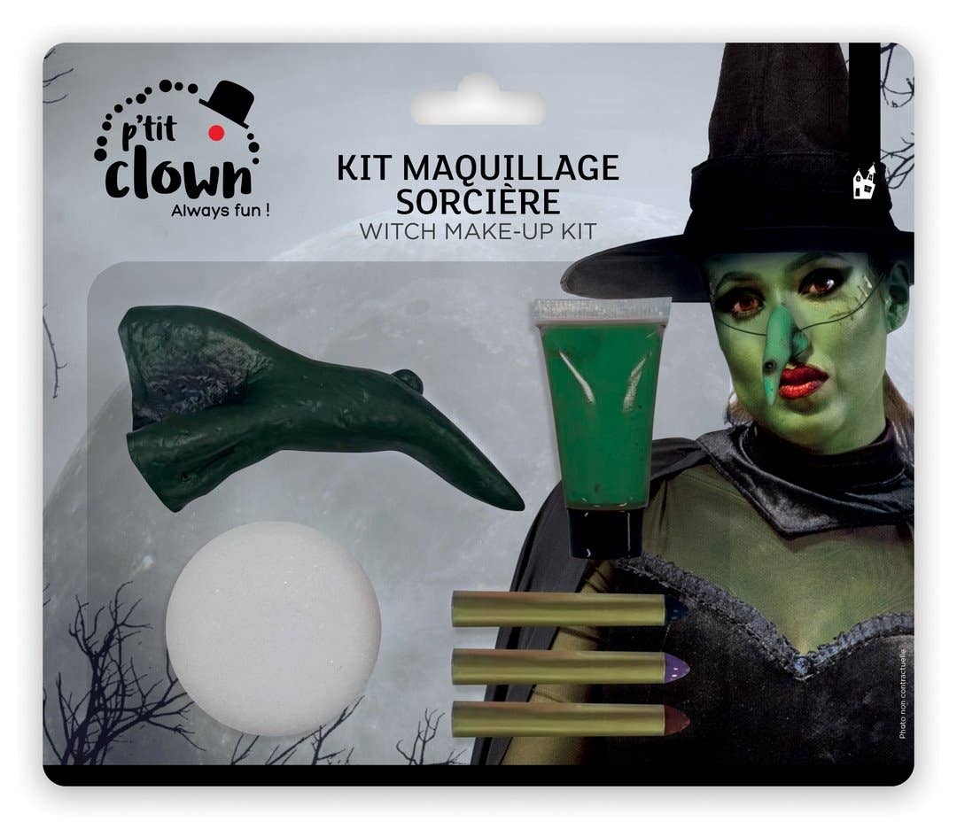 P'tit Clown - Wholesale Face Paint/Play Makeup - Kids - Witch Makeup Kit With Nose1