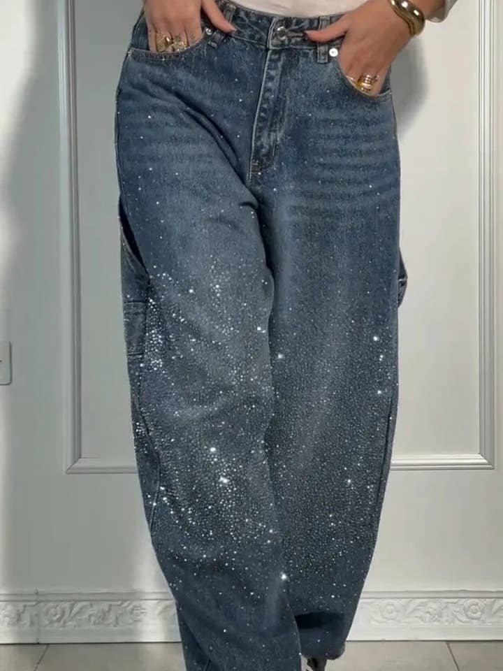 Mccolin - Wholesale Jeans - Women's - Splatter Wash Relaxed Jeans3