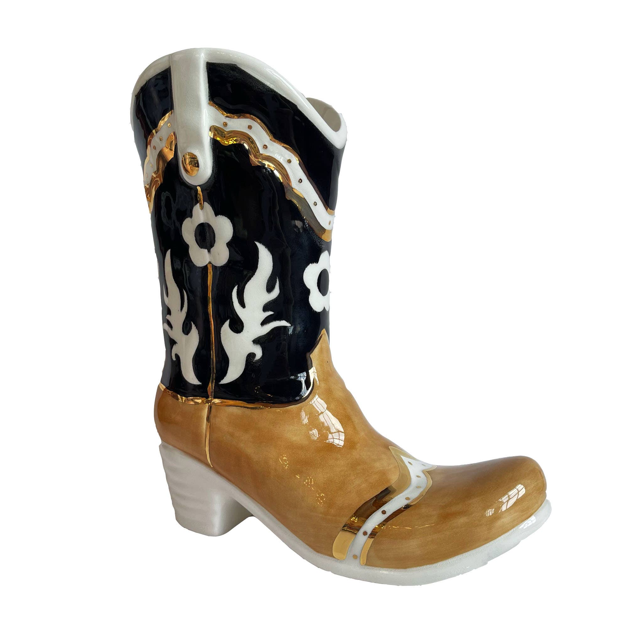 Lo Home | Ruby Clay - Wholesale Vase - Two Tone Cowboy Boot Vase9