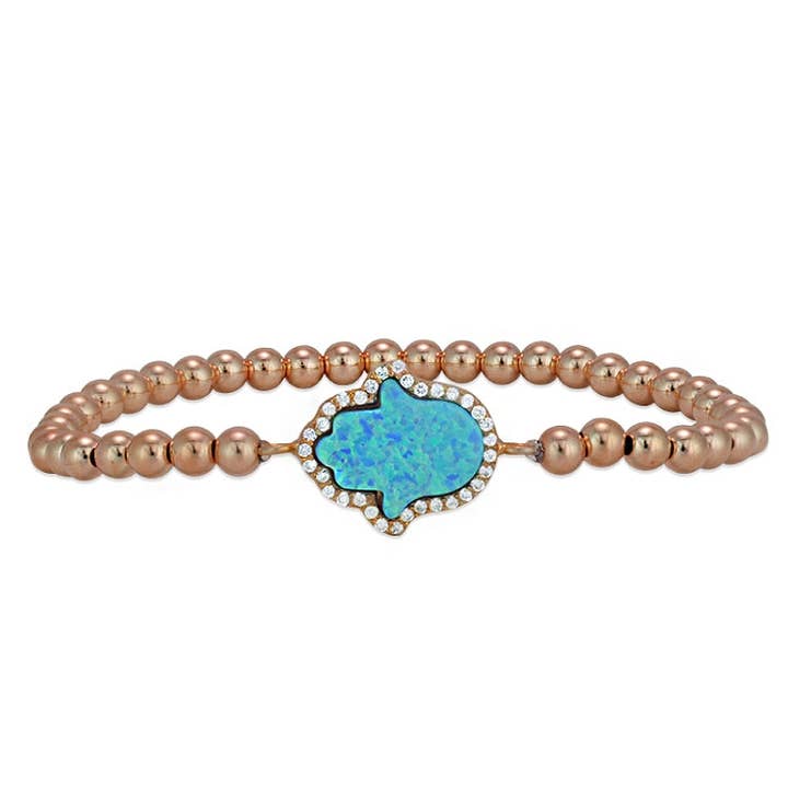 Bracelet Hamsa en opale pour la vente par Bozkurt Jewelry