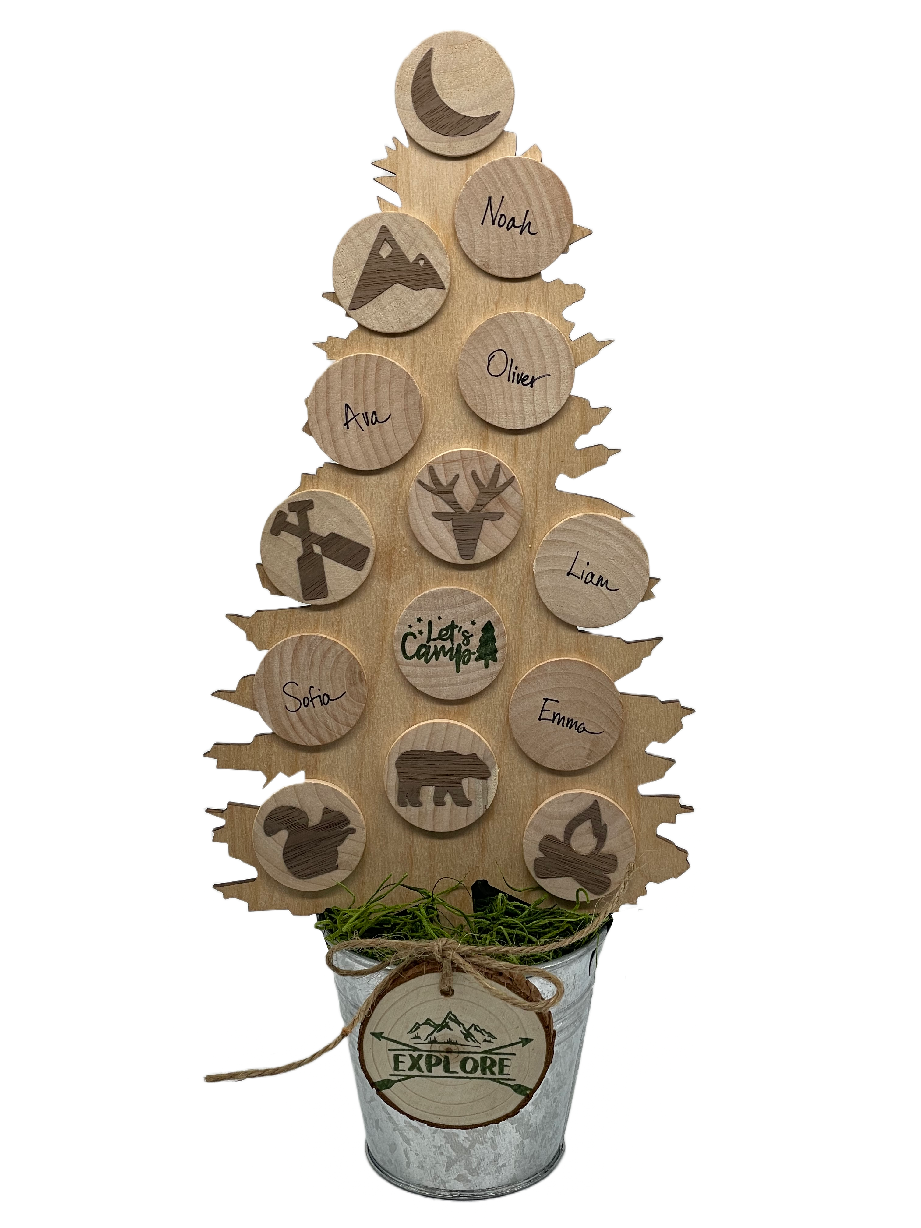 FamilyTree Traditions LLC - Wholesale DIY Craft Kit - Rustic Cabin Family Tree, Craft Kit1