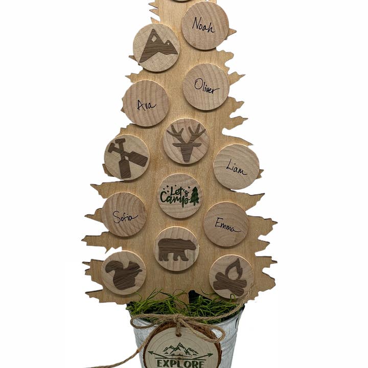 FamilyTree Traditions LLC - Wholesale DIY Craft Kit - Rustic Cabin Family Tree, Craft Kit1