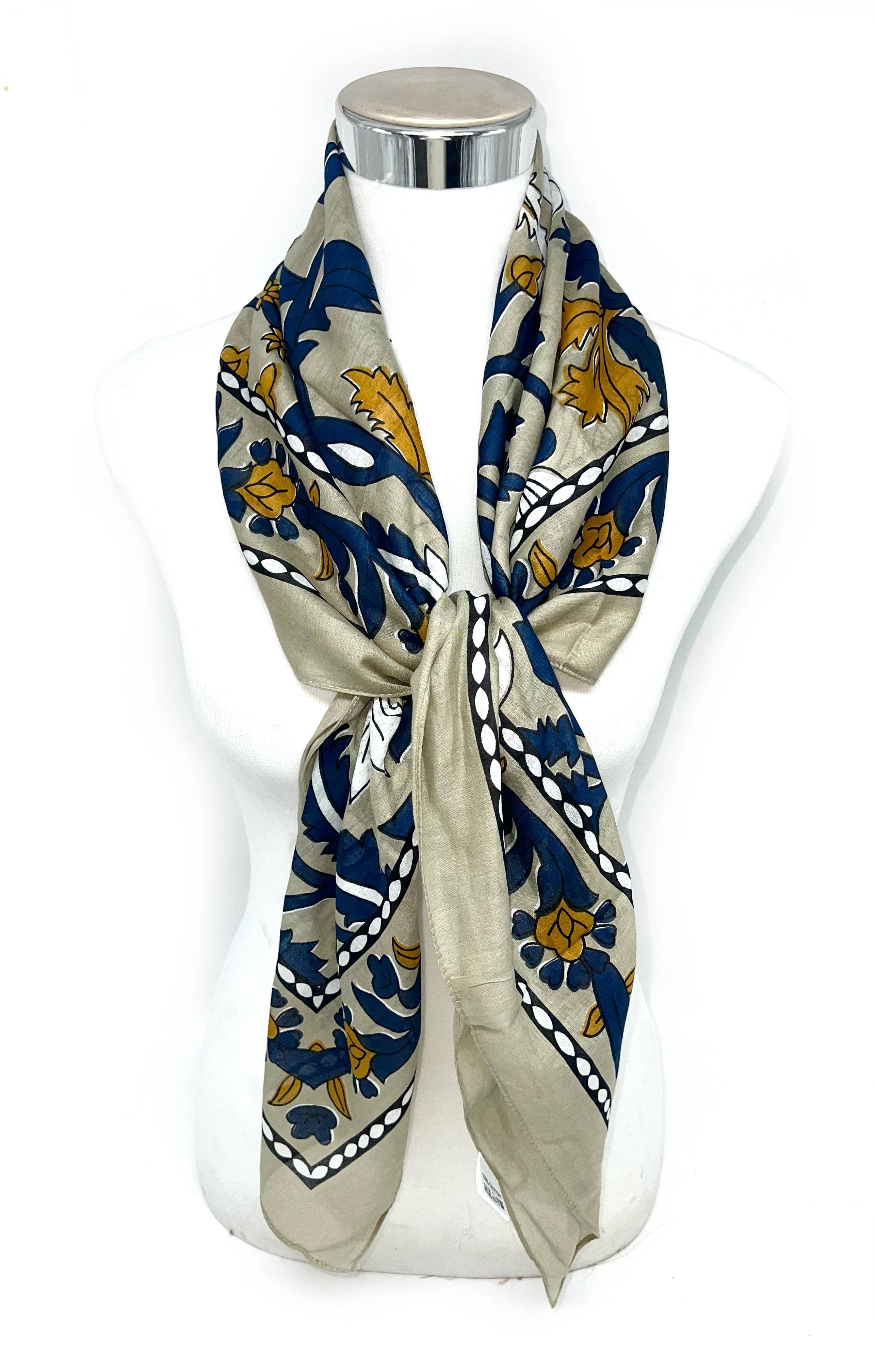 LINETA - Venta al por mayor Pañuelo para la cabeza - Mujer - Pañuelo cuadrado de algodón IN-1 110 x 110 cm9