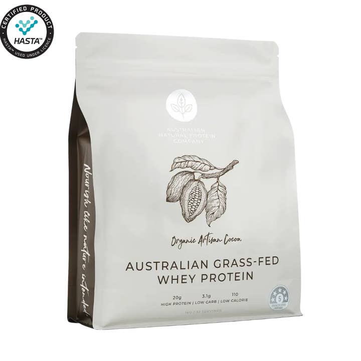 Organic Artisan Cocoa Grass Fed Whey Protein for wholesale by Australian Natural Protein Company