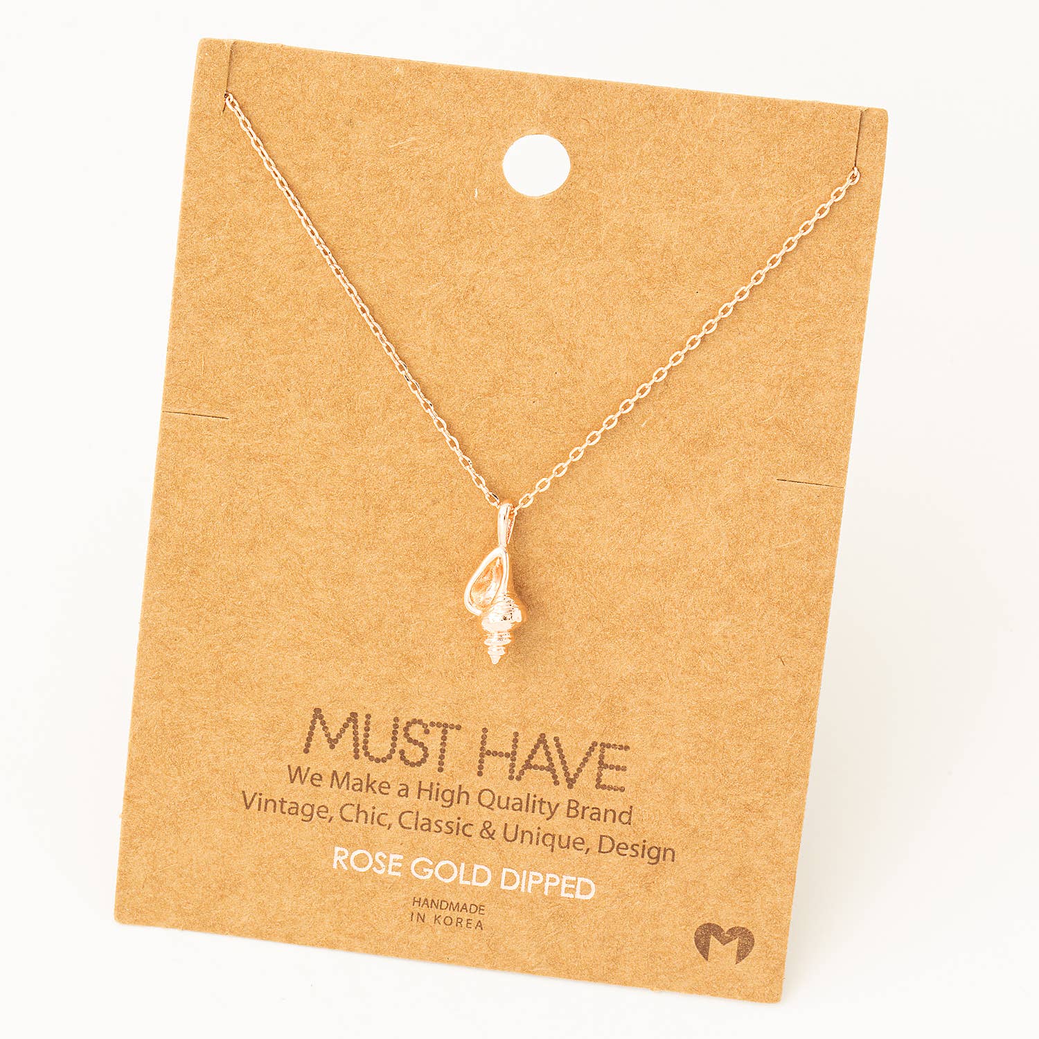 Fame Accessories - Wholesale Pendant/Charm Necklace - Dainty Conch Necklace3