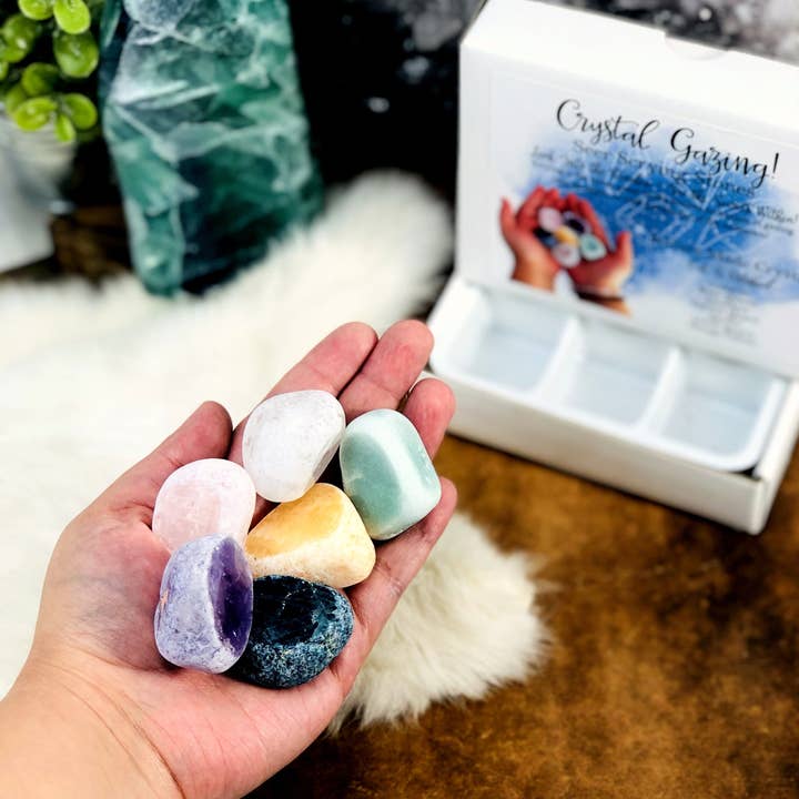 Rock Paradise - Wholesale Spiritual Stone/Crystal - Seer Stone Set Crystal Gazing Scrying - Set of 65