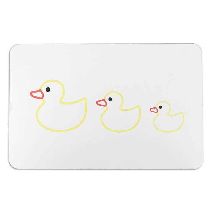 Artsy Mats – wholesale Badrumsmatta – Gummi anka familj vit sten badmatta